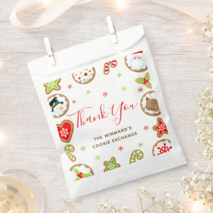 Weihnachtsplätzchen-Austauschparty Rotes Dankeschö Geschenktütchen