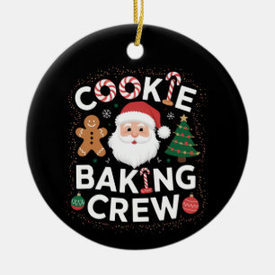 Weihnachtsplätzchen Back Crew Familienweihnachten  Keramik Ornament