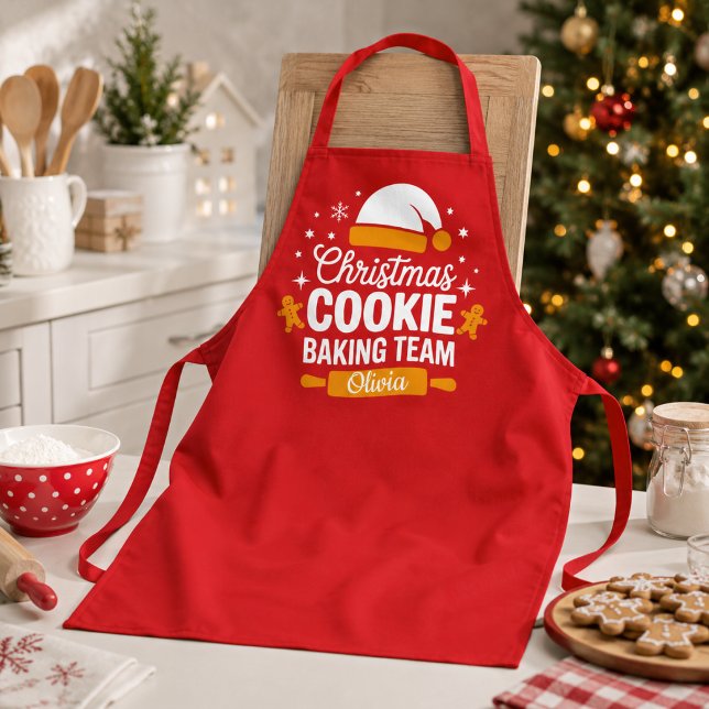 Weihnachtsplätzchen-Back-Team Benutzerdefinierter  Schürze (Von Creator hochgeladen)