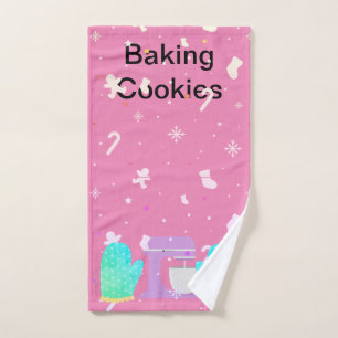 Weihnachtsplätzchen backen handtuch