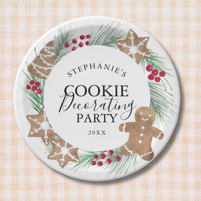 Weihnachtsplätzchen-Dekorationsparty  Pappteller (Von Creator hochgeladen)