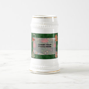 Weihnachtsplätzchen-Entwurfs-Foto Stein Bierglas