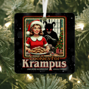 Weihnachtsplätzchen für den Krampus Fröhliche Kram Ornament Aus Metall