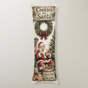 Weihnachtsplätzchen für den Santa-Körper, vertikal Seitenschläferkissen
