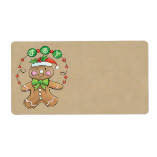 Weihnachtsplätzchen-Geschenk-Aufkleber - groß