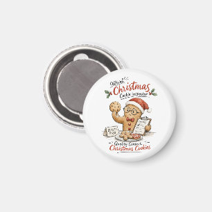 Weihnachtsplätzchen-Inspektor Wasserfarbe Magnet