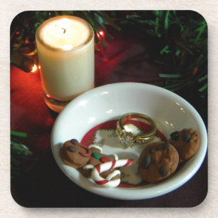 Weihnachtsplätzchen-Kerze V Getränkeuntersetzer