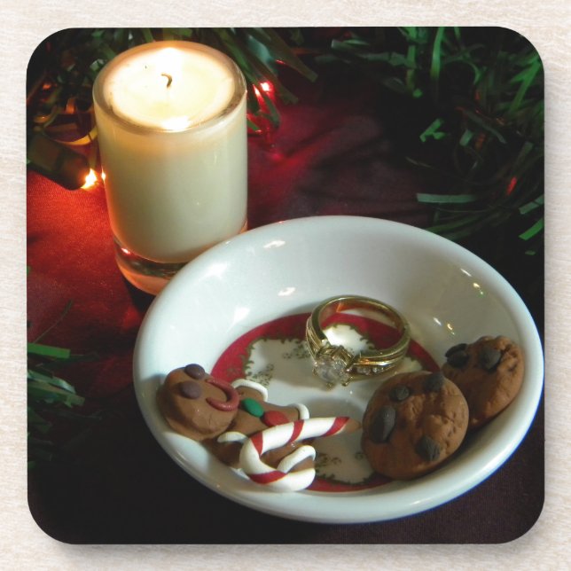 Weihnachtsplätzchen-Kerze V Getränkeuntersetzer (Vorderseite)