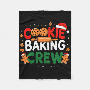 Weihnachtsplätzchen-König-Crew-Pyjamas König Famil Fleecedecke