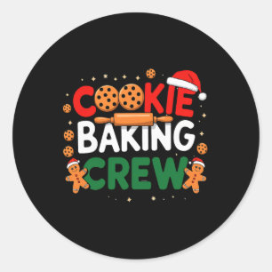 Weihnachtsplätzchen-König-Crew-Pyjamas König Famil Runder Aufkleber