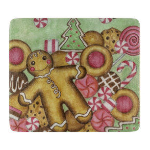 Weihnachtsplätzchen-Küchen-Schneidbrett-Geschenk Schneidebrett