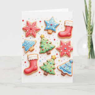 Weihnachtsplätzchen leere Festtags-Grußkarte Feiertagskarte