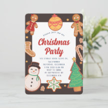 Weihnachtsplätzchen-Party-Einladung