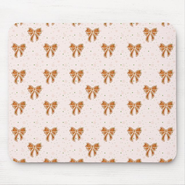 Weihnachtsplätzchen-Schleifen Mousepad (Vorne)
