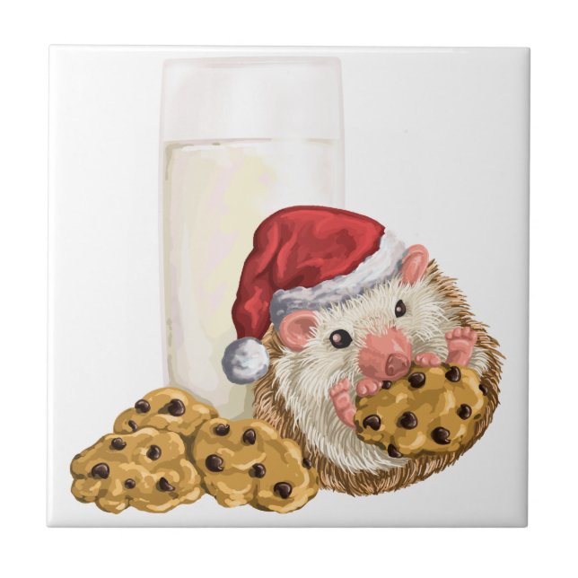 Weihnachtsplätzchen-Schwein Fliese (Vorderseite)