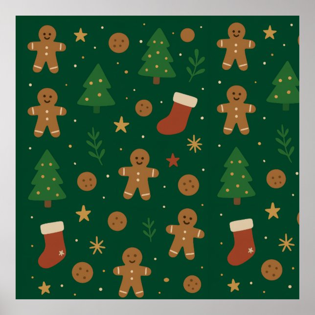 Weihnachtsplätzchen-Spaß Poster (Vorne)