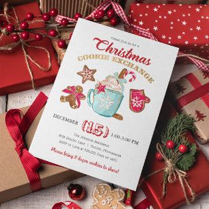 Weihnachtsplätzchen-Tausch-Einladung Einladung