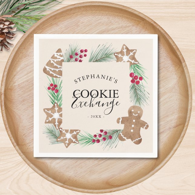 Weihnachtsplätzchen-Tauschparty Serviette (Von Creator hochgeladen)