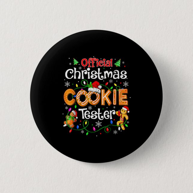 Weihnachtsplätzchen Tester Taster Backcrew Toddle  Button (Vorderseite)