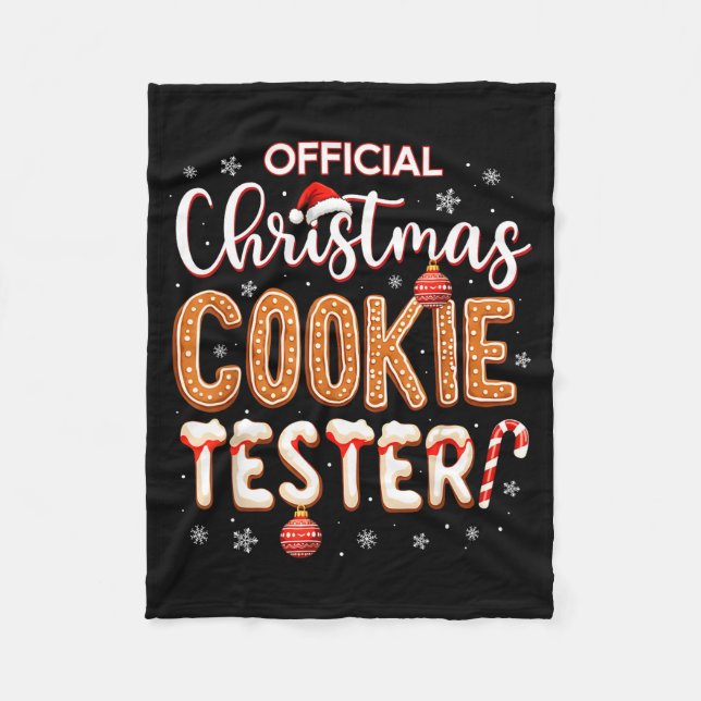 Weihnachtsplätzchen Tester Taster Backcrew Toddle  Fleecedecke (Vorderseite)