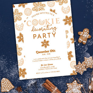 Weihnachtsplätzchen-Verzierungs-Feierparty Postkarte