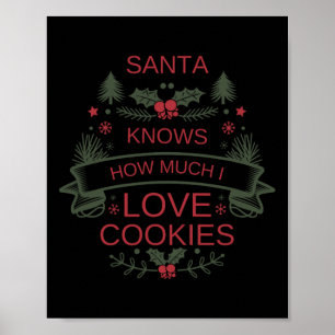 Weihnachtsplätzchenliebhaber-Shirt für Comfort Foo Poster