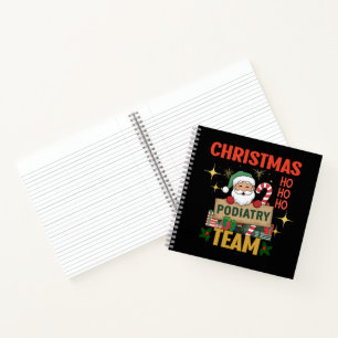 Weihnachtspodiatenteam - Festliche Foot Care Profe Notizbuch