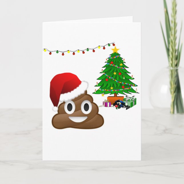 Weihnachtspoemoji Feiertagskarte (Vorderseite)