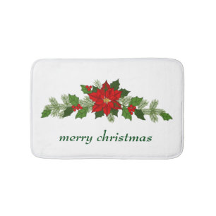 Weihnachtspoinsettia Badematte