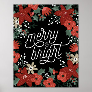 Weihnachtspoinsettia Foliage Poster