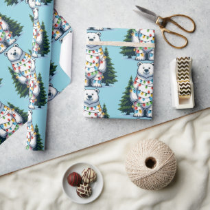 Weihnachtspolar Geschenkpapier