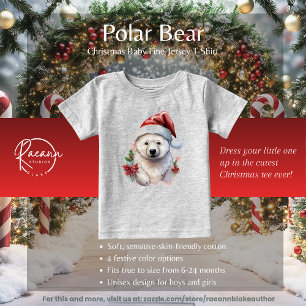 Weihnachtspolarbär-Baby-Feinjersey-T-Shirt Baby T-shirt