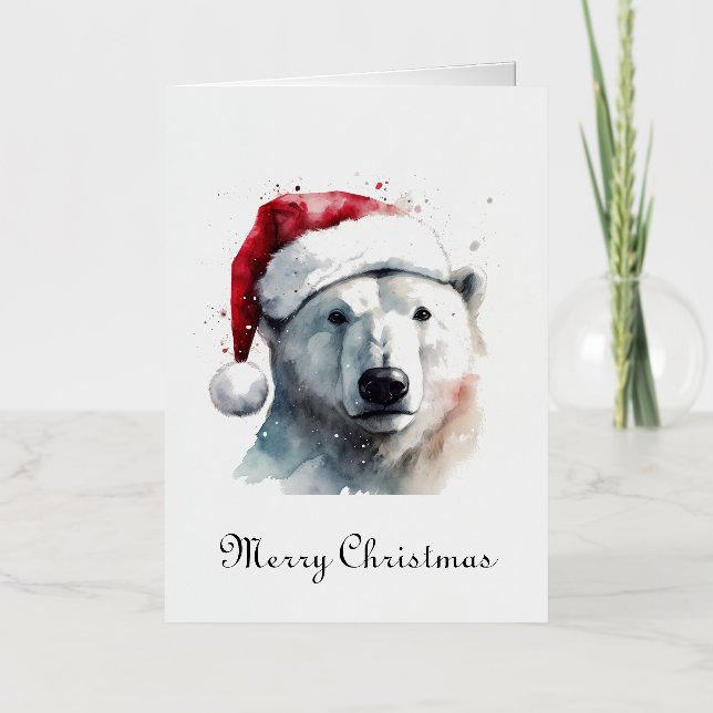 Weihnachtspolarbär individuell anpassbar (Vorderseite)