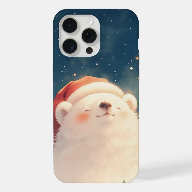 Weihnachtspolarbär iPhone 15 Pro Max Hülle (Rückseite)