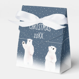 Weihnachtspolarbären in Sternen Geschenkschachtel
