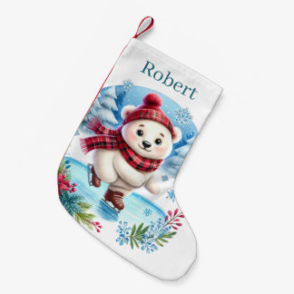Weihnachtspolarebären Namen hinzufügen Kleiner Weihnachtsstrumpf