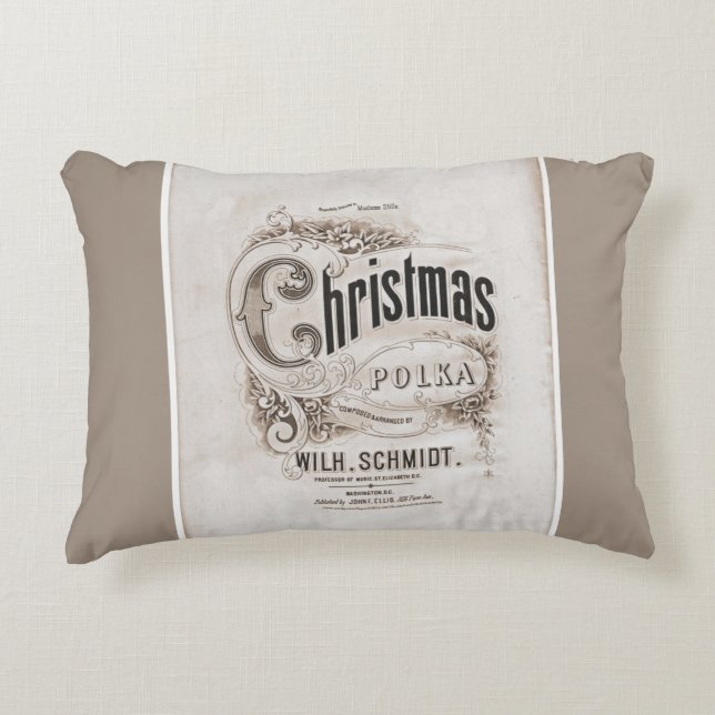 Weihnachtspolka-Kissen Dekokissen (Vorderseite)