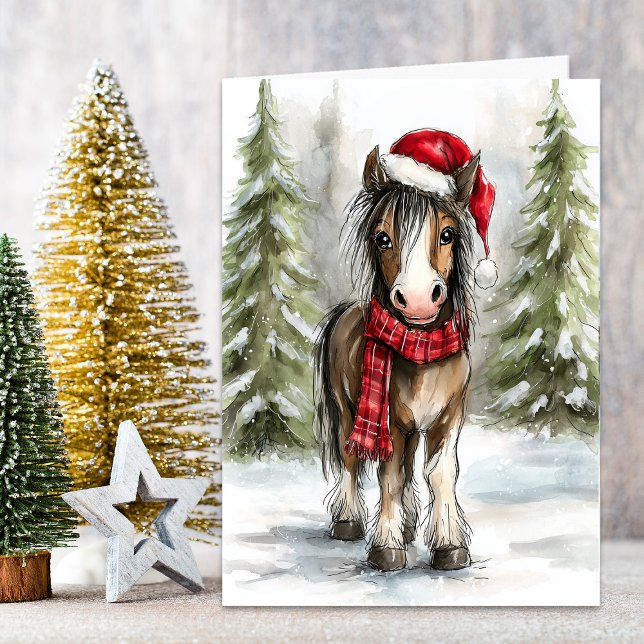 Weihnachtspony Feiertagskarte (Von Creator hochgeladen)