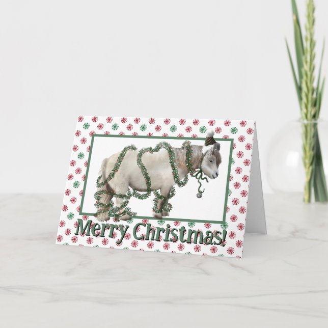 Weihnachtspony Karte (Vorderseite)