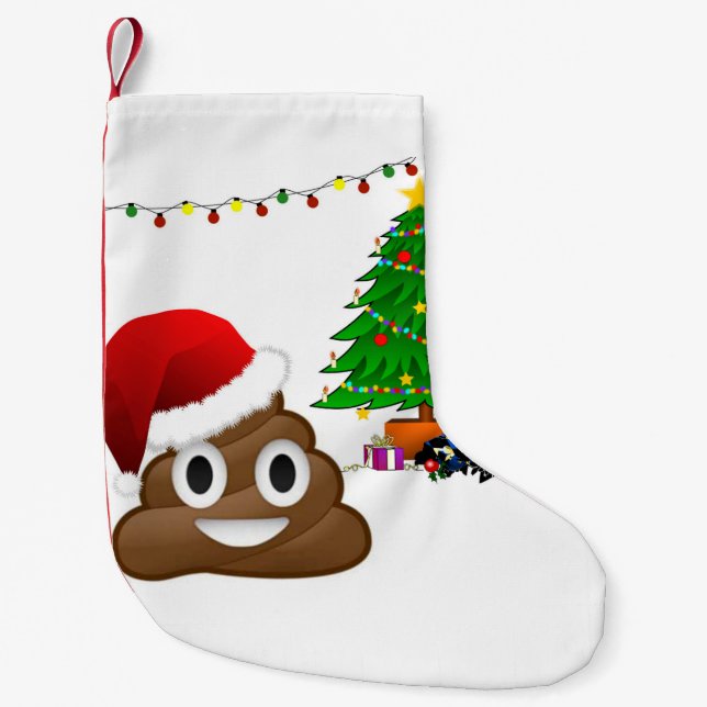 Weihnachtspool Emoji Weihnachten Strumpf Kleiner Weihnachtsstrumpf (Vorderseite)