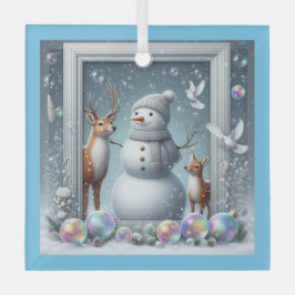 Weihnachtsportrait Ornament Aus Glas