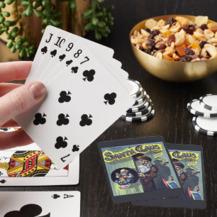 Weihnachtspost, der Weihnachtsmann und sein Werk B Spielkarten