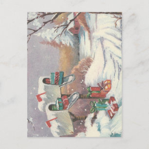Weihnachtspost Feiertagspostkarte