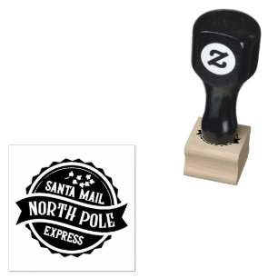 Weihnachtspost vom Nordpol-Santa Gummistempel