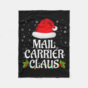 Weihnachtspostbote Claus Weihnachtslichter Pyjama- Fleecedecke