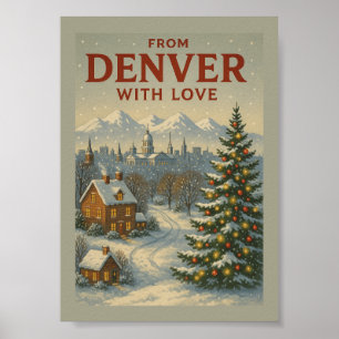 Weihnachtsposter 'Aus Denver mit Liebe' Poster