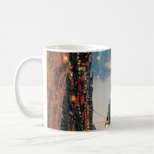 Weihnachtsposter New York City Schnee Kaffeetasse