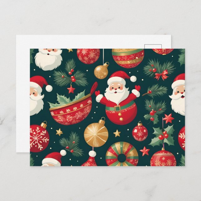 Weihnachtsposter Postkarte (Vorne/Hinten)