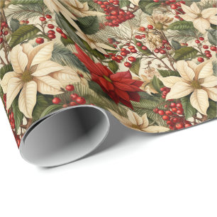 Weihnachtspostettia-Blume Geschenkpapier