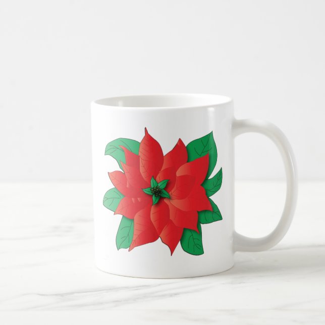 Weihnachtspostettia-Tasse Kaffeetasse (Rechts)